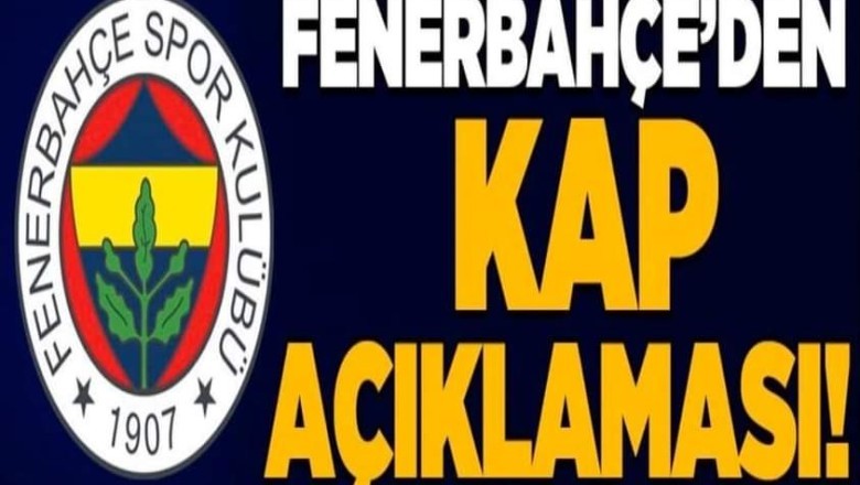 Son Dakika! Fenerbahçe KAP'a bildirdi! İşte bu çok güzel oldu...
