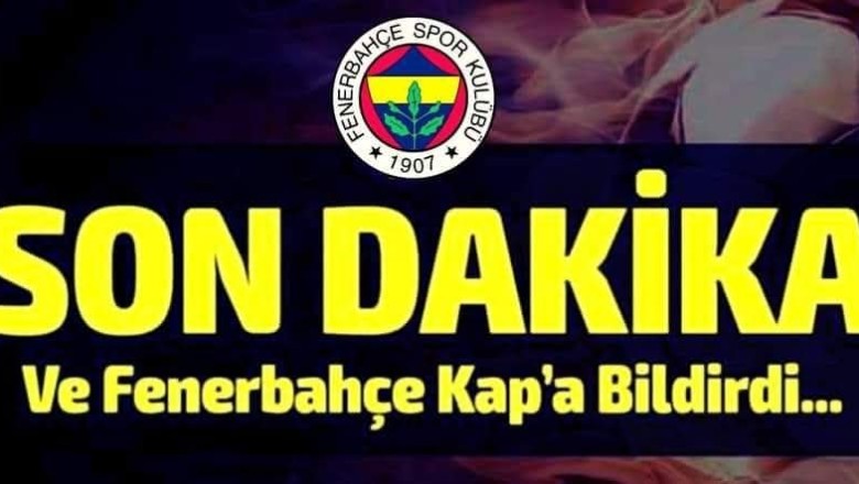 Son Dakika! Fenerbahçe KAP'a bildirdi!